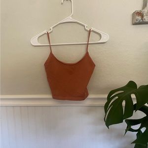 Pink Low Back Criss Cross Tank Top